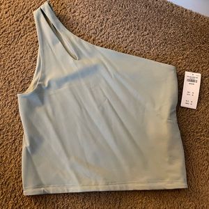 Abercrombie crop one shoulder